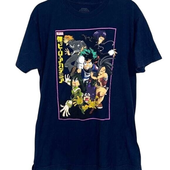 T-shirt Homme My Hero Academia Furnimation Noir - Taille S, Occasion Parfait état, 100% Coton